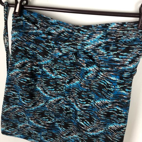 Mossimo Convertible Blue Strapless Halter Swim Suit Top Women's - Picture 3 of 4